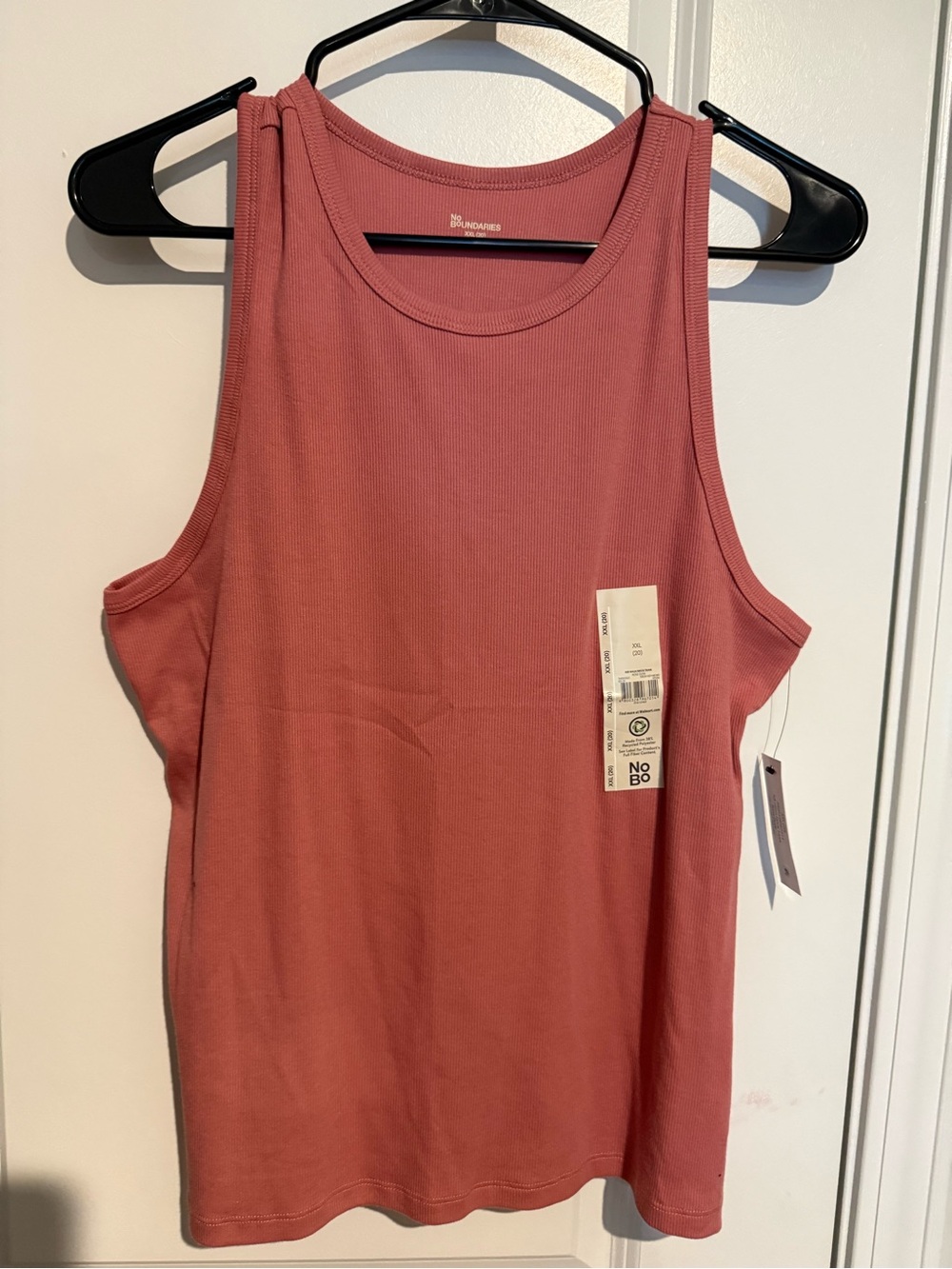 No Boundaries Women's Rusty Rose Ribbed Tank Top
